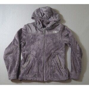 The North Face Osito Jacket Women Small Purple Gray Deep Pile Fleece Teddy Plush